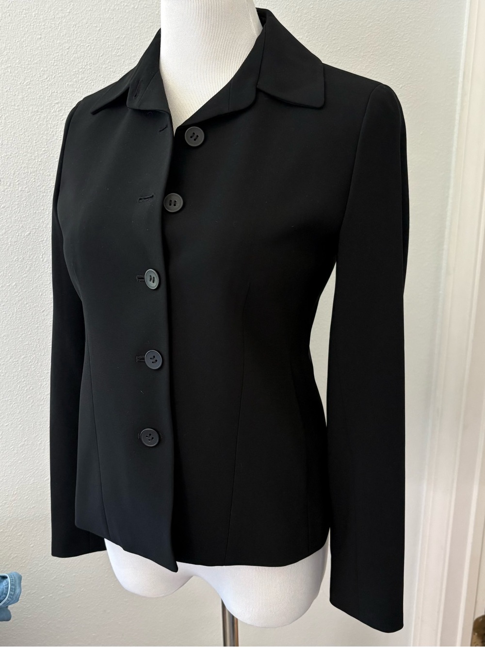Jones New York Classic Black Women's Button-Front Jacket 2P